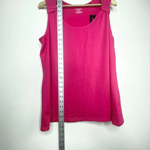 NWT Lane Bryant Bright Pink Sleeveless Tank Top Plus Size 14/16 Scoop Neck - Picture 8 of 8